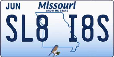 MO license plate SL8I8S