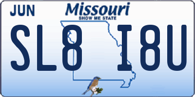 MO license plate SL8I8U