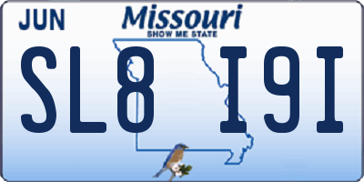 MO license plate SL8I9I