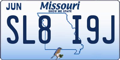 MO license plate SL8I9J