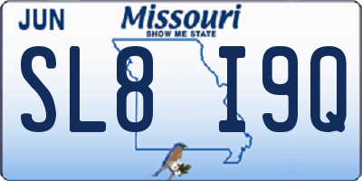 MO license plate SL8I9Q