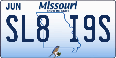 MO license plate SL8I9S