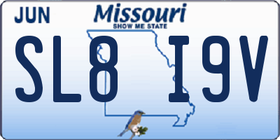 MO license plate SL8I9V