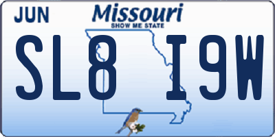 MO license plate SL8I9W