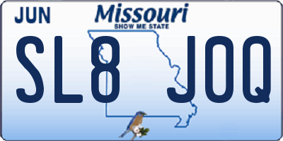 MO license plate SL8J0Q