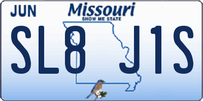 MO license plate SL8J1S