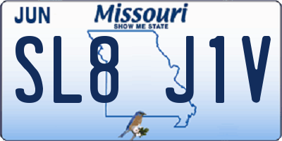 MO license plate SL8J1V