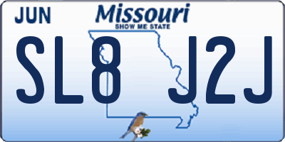 MO license plate SL8J2J