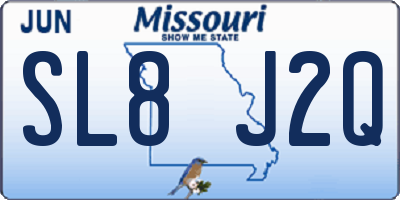 MO license plate SL8J2Q