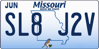 MO license plate SL8J2V