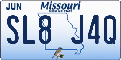 MO license plate SL8J4Q