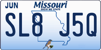 MO license plate SL8J5Q
