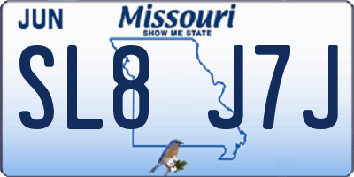 MO license plate SL8J7J