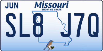 MO license plate SL8J7Q