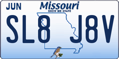 MO license plate SL8J8V