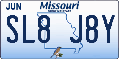MO license plate SL8J8Y