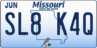 MO license plate SL8K4Q