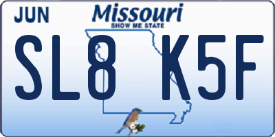 MO license plate SL8K5F