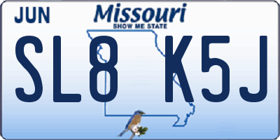 MO license plate SL8K5J