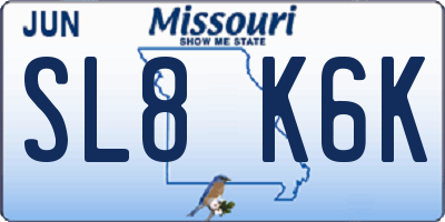 MO license plate SL8K6K