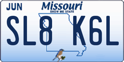 MO license plate SL8K6L