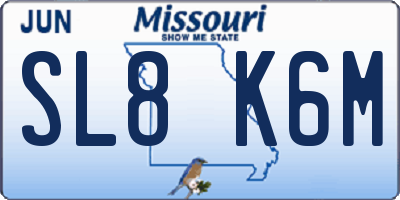 MO license plate SL8K6M