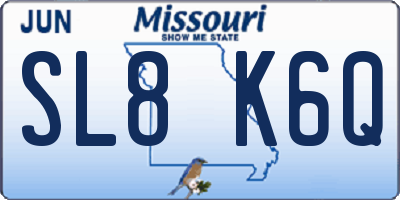 MO license plate SL8K6Q