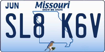 MO license plate SL8K6V