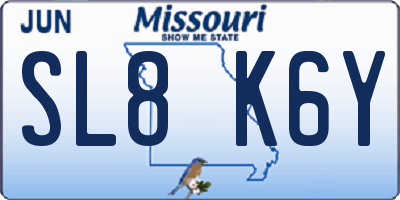 MO license plate SL8K6Y