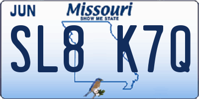 MO license plate SL8K7Q