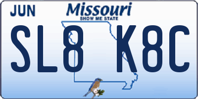 MO license plate SL8K8C