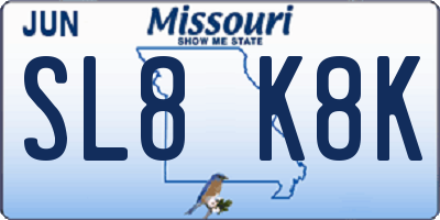 MO license plate SL8K8K