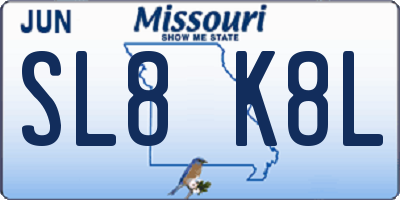 MO license plate SL8K8L