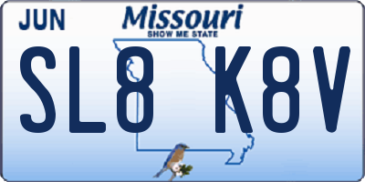 MO license plate SL8K8V