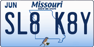 MO license plate SL8K8Y