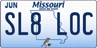 MO license plate SL8L0C