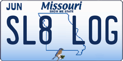 MO license plate SL8L0G