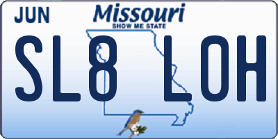 MO license plate SL8L0H