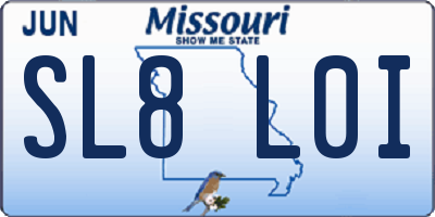 MO license plate SL8L0I