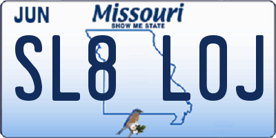MO license plate SL8L0J