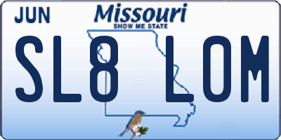 MO license plate SL8L0M