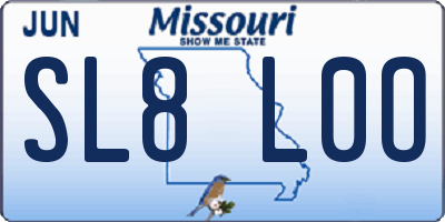 MO license plate SL8L0O