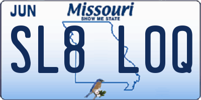 MO license plate SL8L0Q