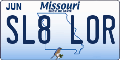 MO license plate SL8L0R