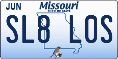 MO license plate SL8L0S