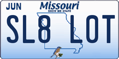 MO license plate SL8L0T