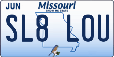 MO license plate SL8L0U