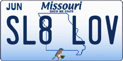 MO license plate SL8L0V