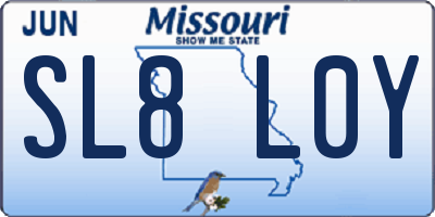 MO license plate SL8L0Y