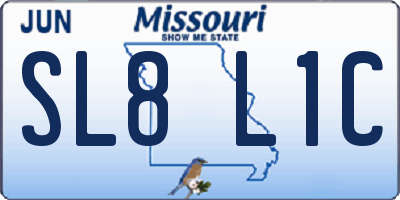 MO license plate SL8L1C